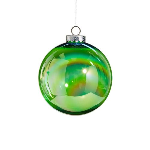 Bright Green Iridescent Orn 6"