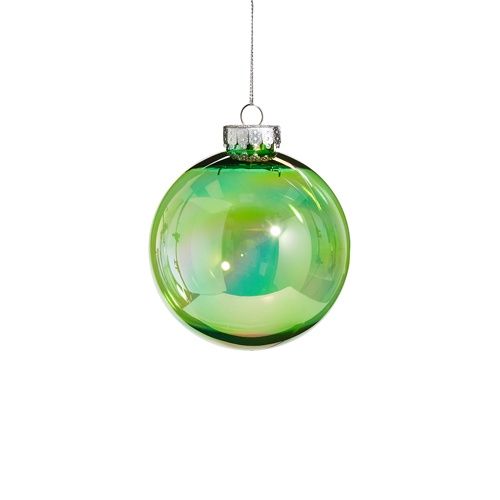 Bright Green Iridescent Orn 4"