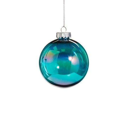 Teal Iridescent Orn 6"