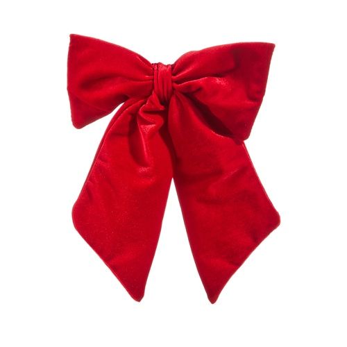 Red Velvet Bow Clip-On Ornament