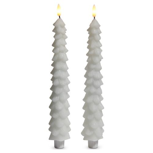 White Tree Taper Candle 10&quot;