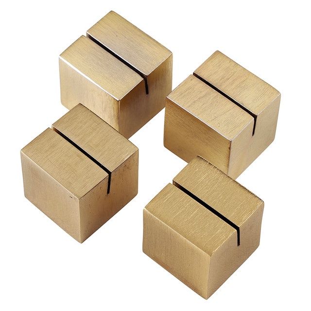 Gold Place Card Holder S/4