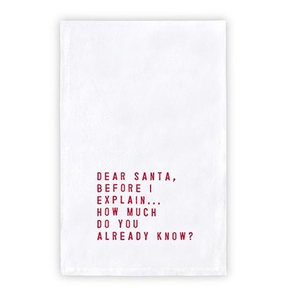 Dear Santa Thirsty Boy Towel