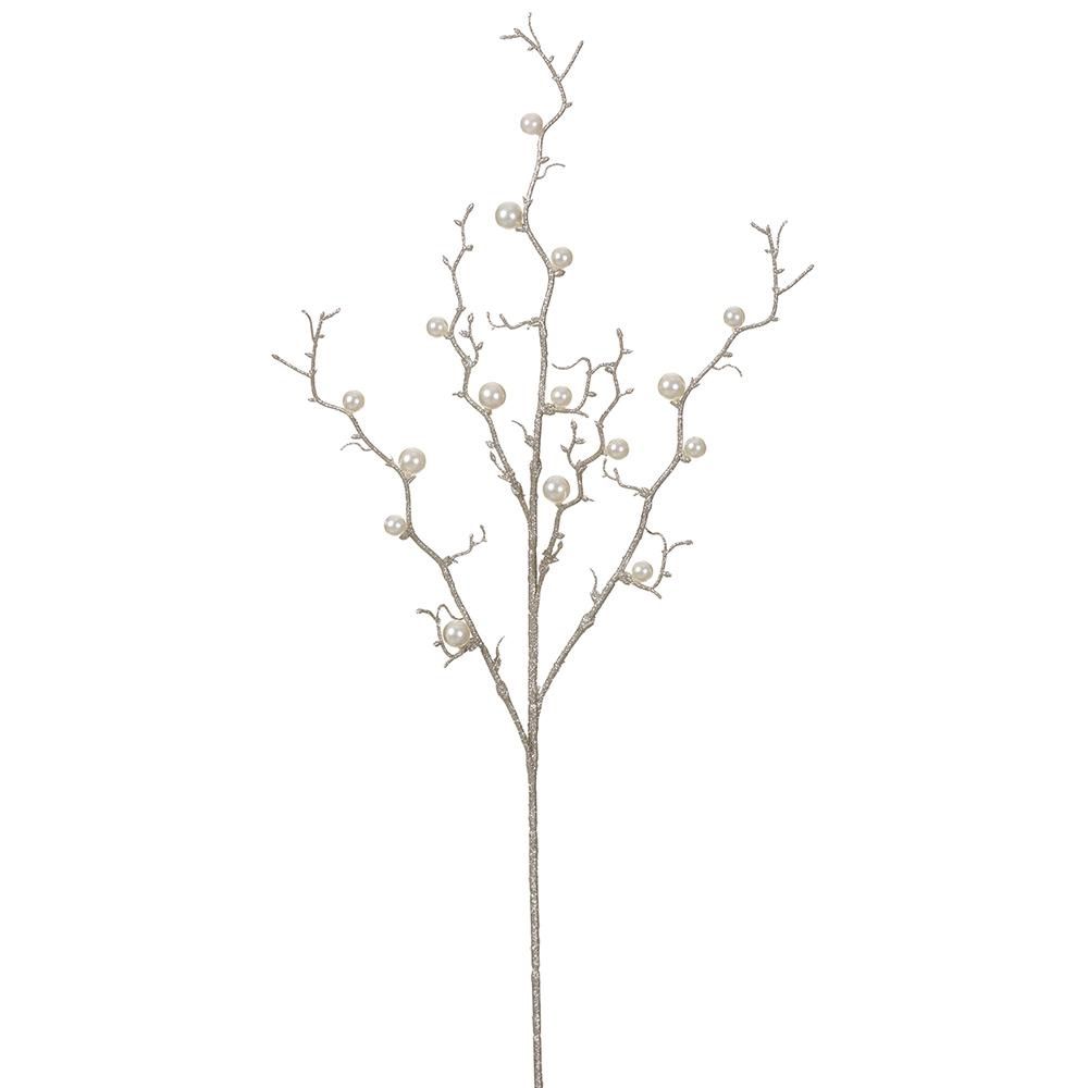 34" Glittered Pearl Spray -Champagne