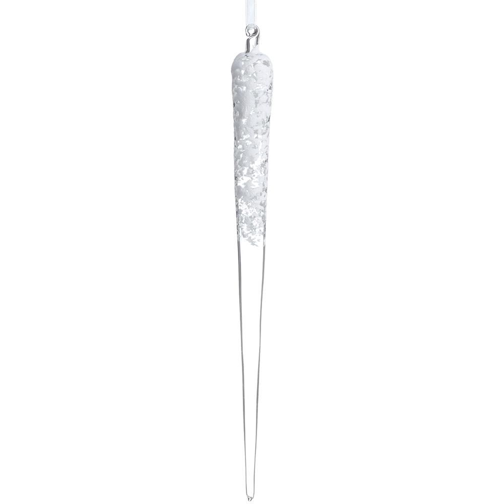 11" Snowy Icicle Ornament
