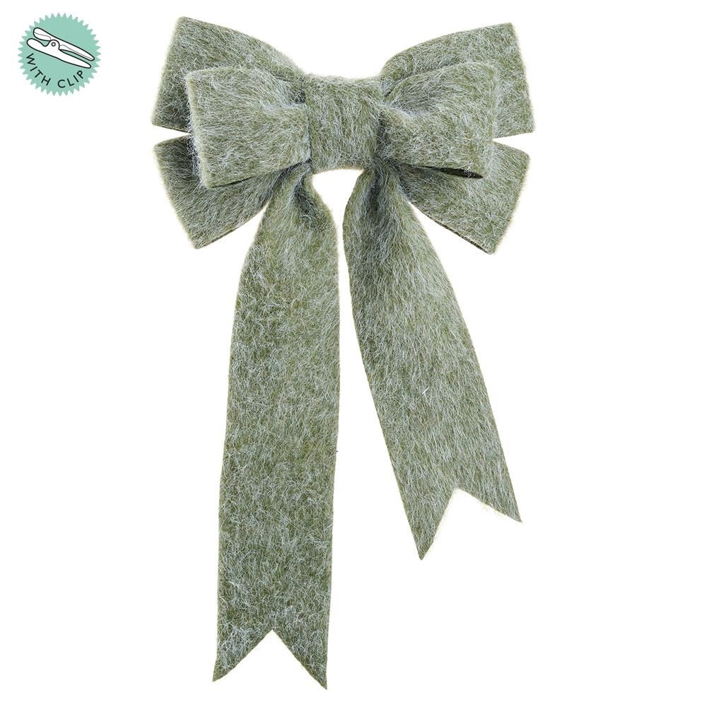 Green Bow with Clip