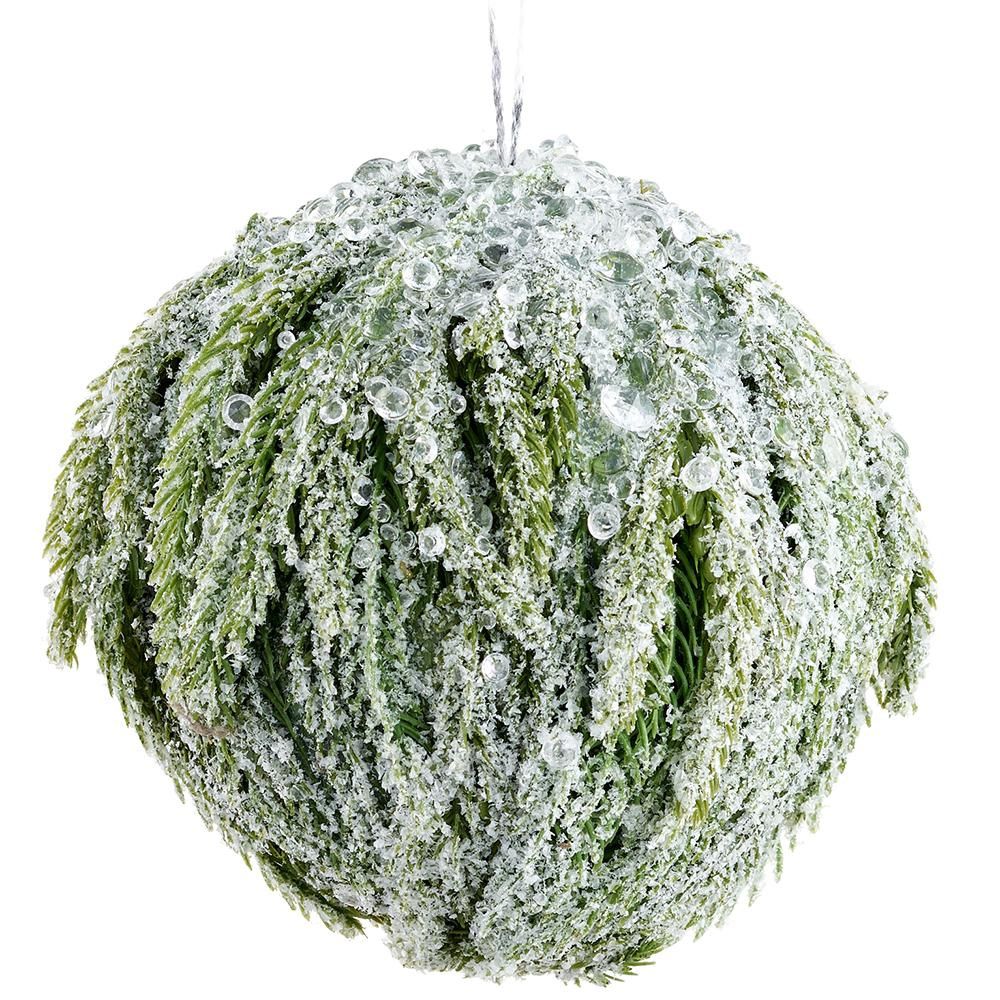 5" Iced Cypress Ornament