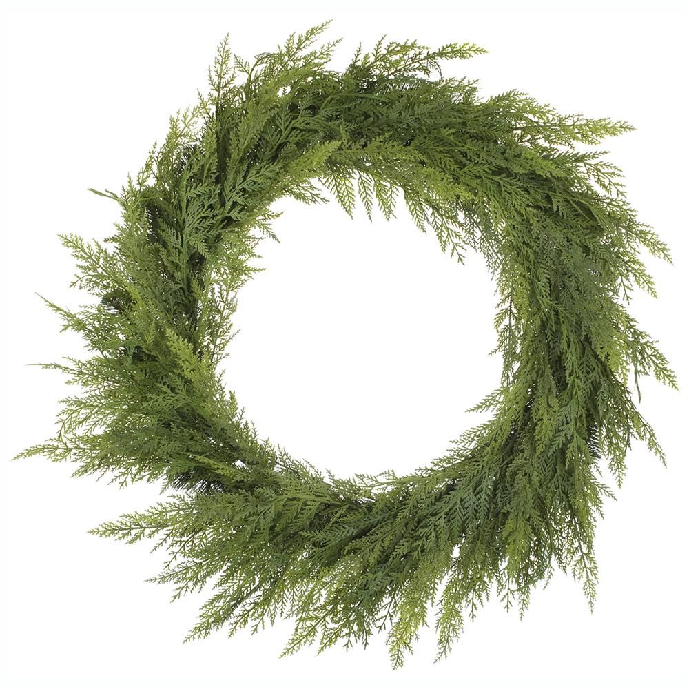 32" Soft PE Cedar Wreath