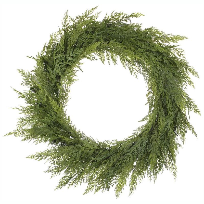 32" Soft PE Cedar Wreath