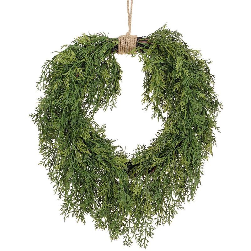 24" Soft PE Cedar Wreath