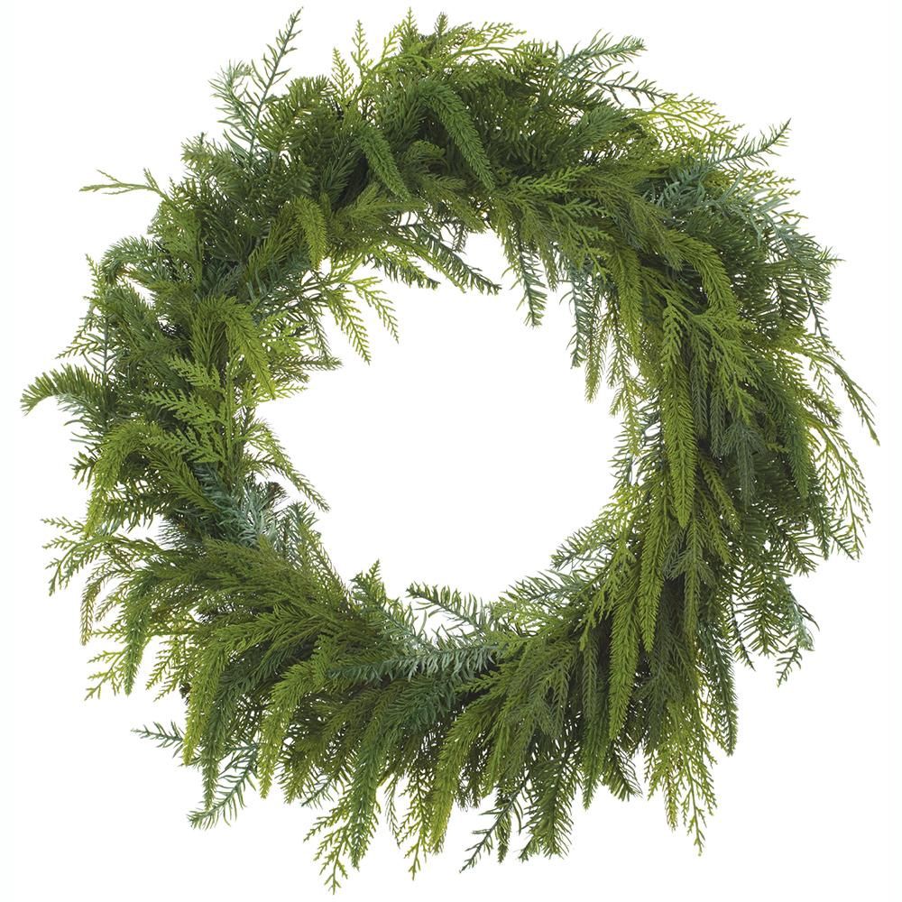 25&quot; Soft Touch Cedar Mixed Pine Wreath