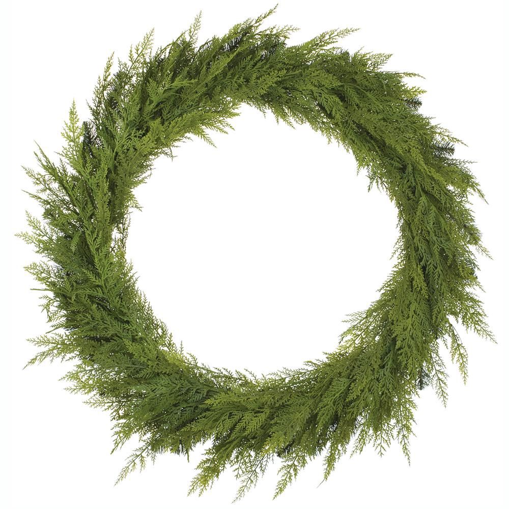 38" Soft PE Cedar Wreath