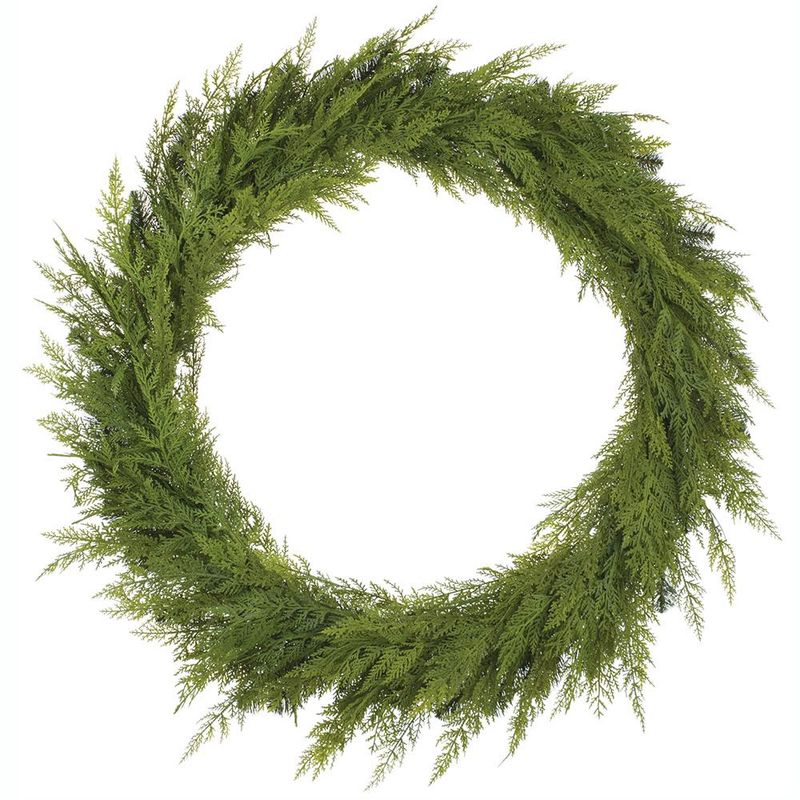 38" Soft PE Cedar Wreath