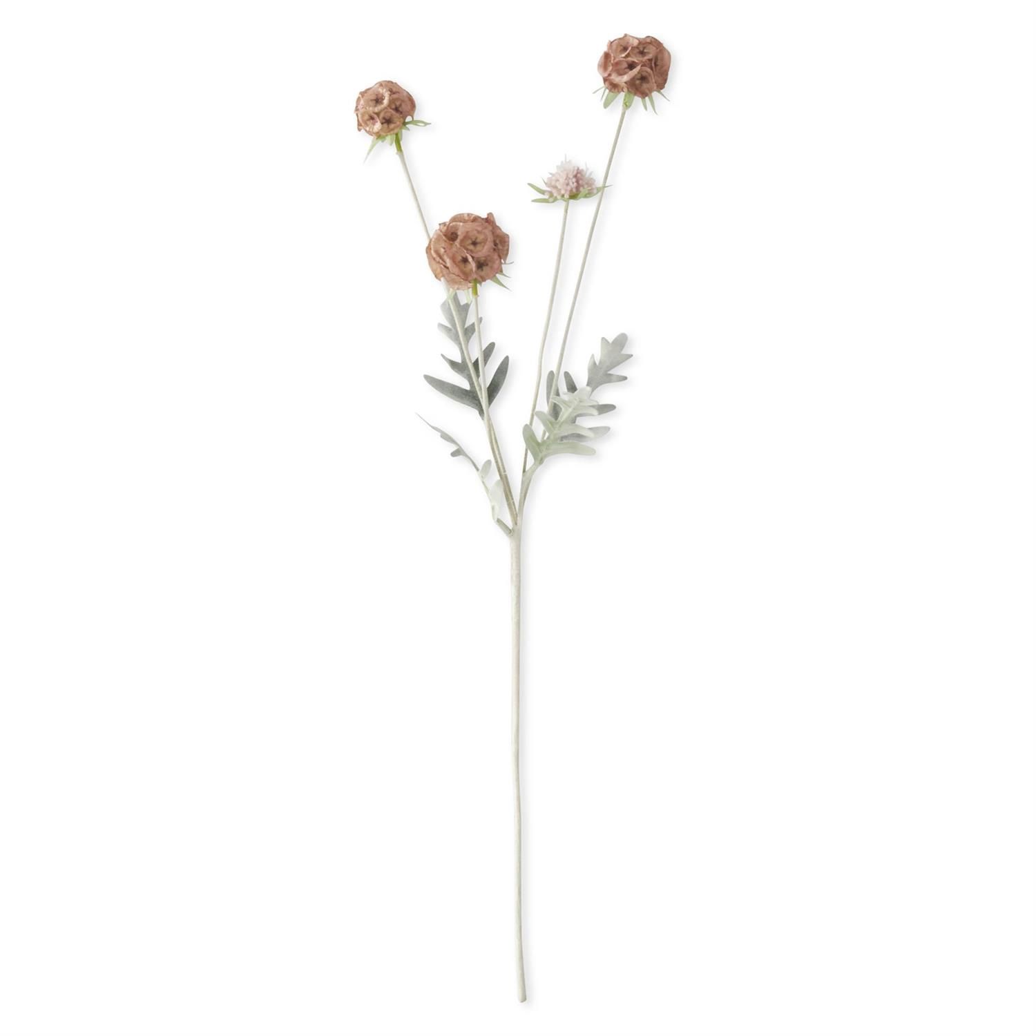 23.5" Pink Scabiosa Pod Spray