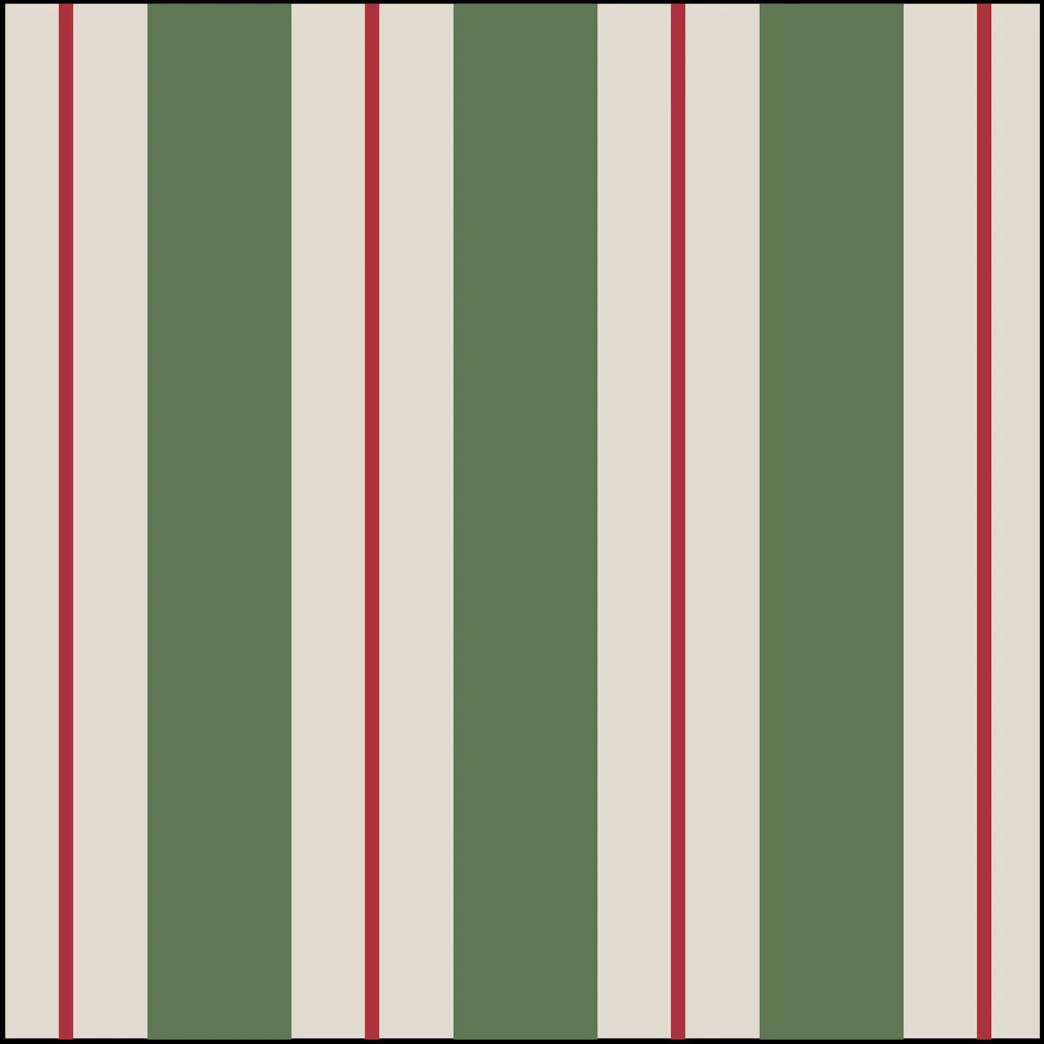 Green &amp; Red Stripe Cocktail Napkin