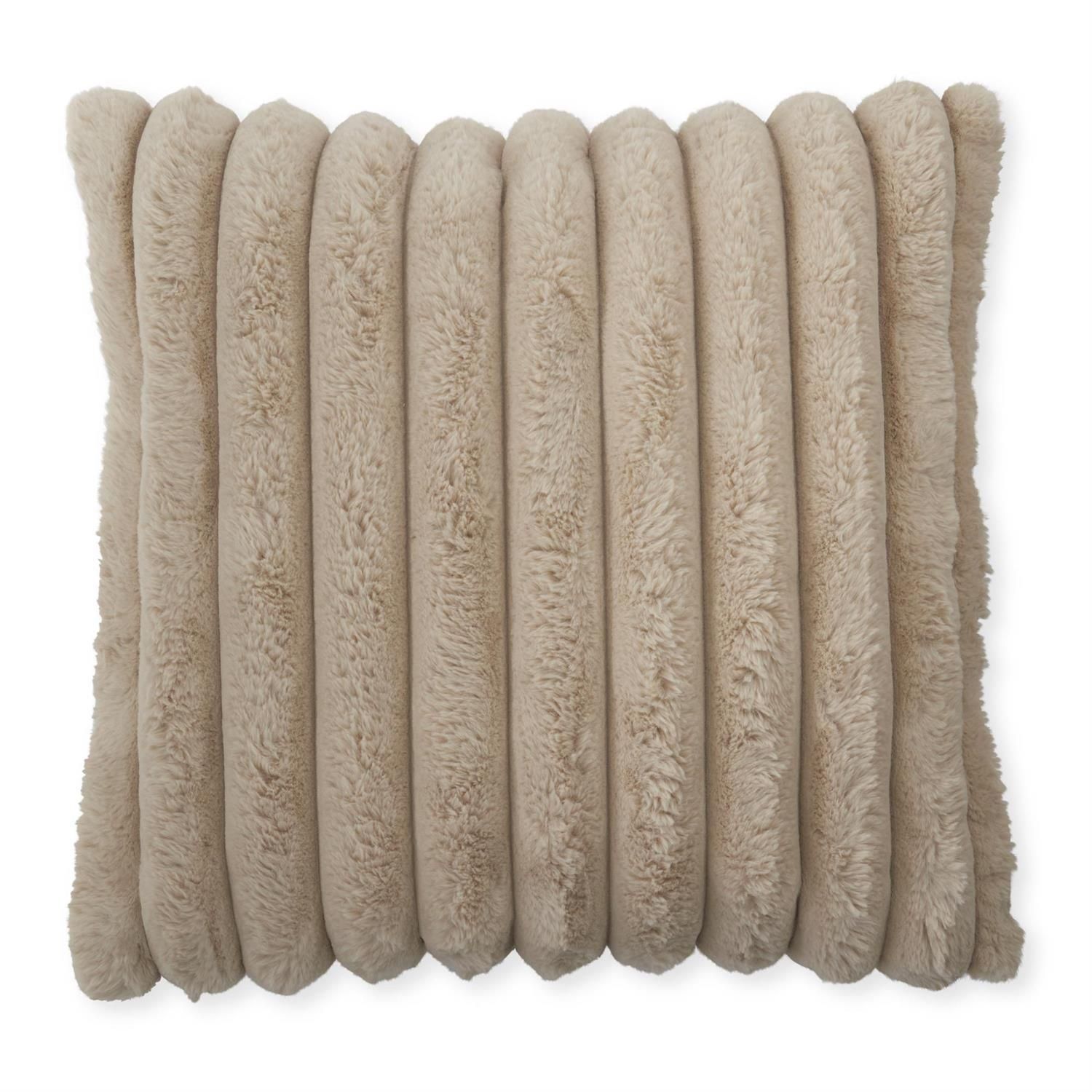 24" Tan Vegan Fur Pillow