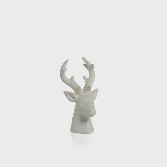 Sm. Rocky Mountain Stag Head White