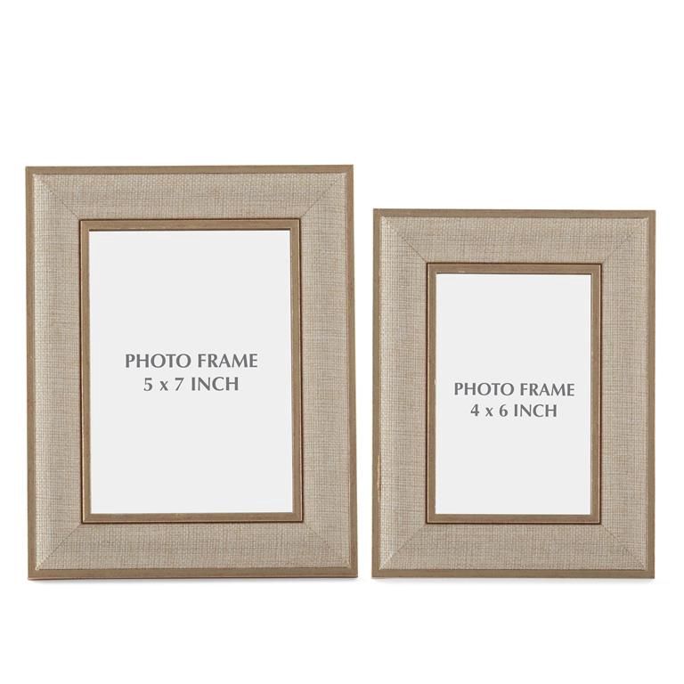 Gold Linen Photo Frames LG