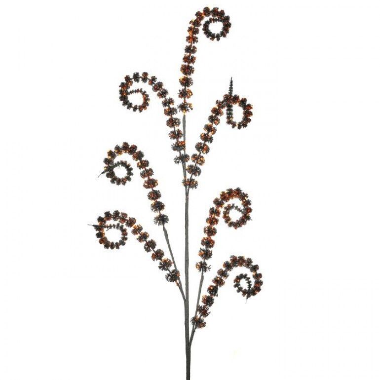 33" Sequin Scroll Spray- Orange