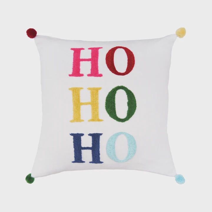 18" Boho HoHoHo Pillow