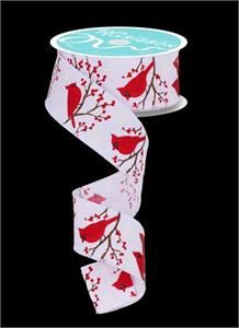 1.5"X10YD CARDINAL/SNOWFLAKE/BERRY