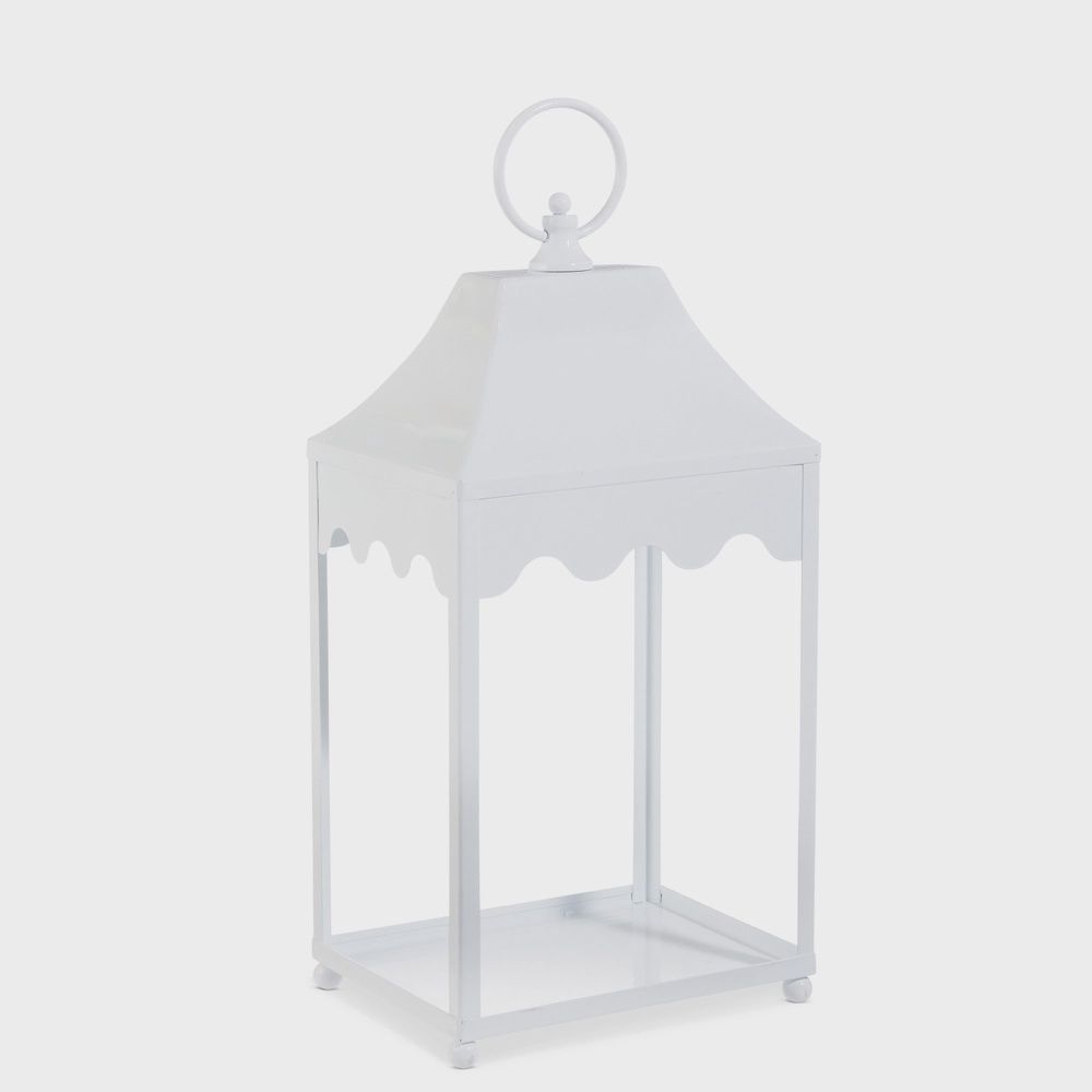 18" White Lantern