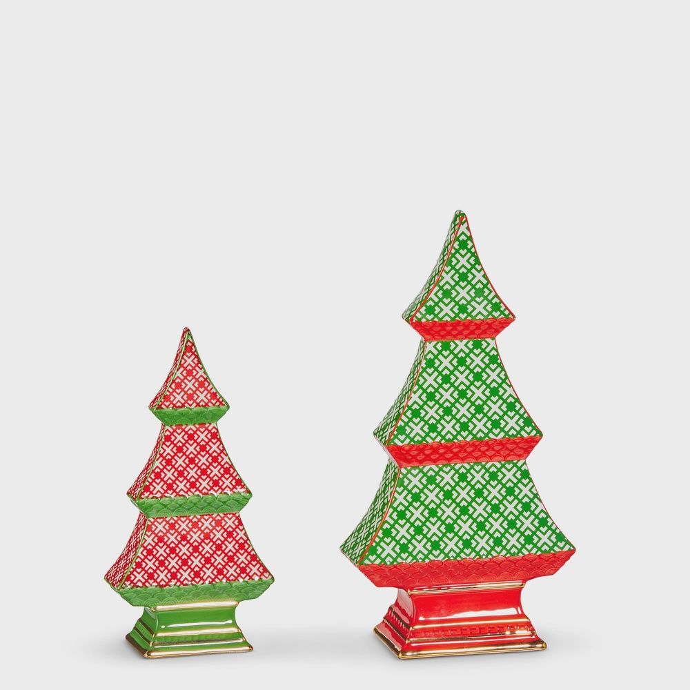 9.25" Geo Pattern Tabletop Trees