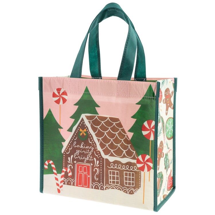 HOLIDAY RECYCLED MEDIUM GIFT BAG GINGERBREAD