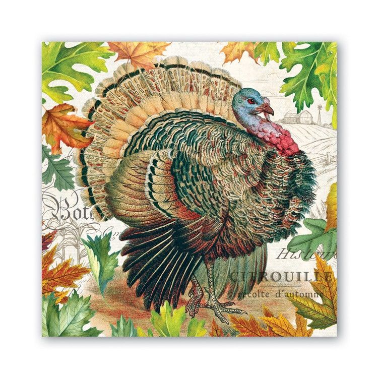 Fall Turkey Luncheon Napkin