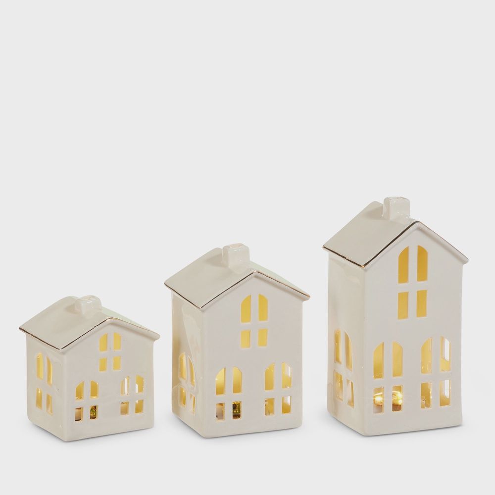 Ceramic House Lantern Sm