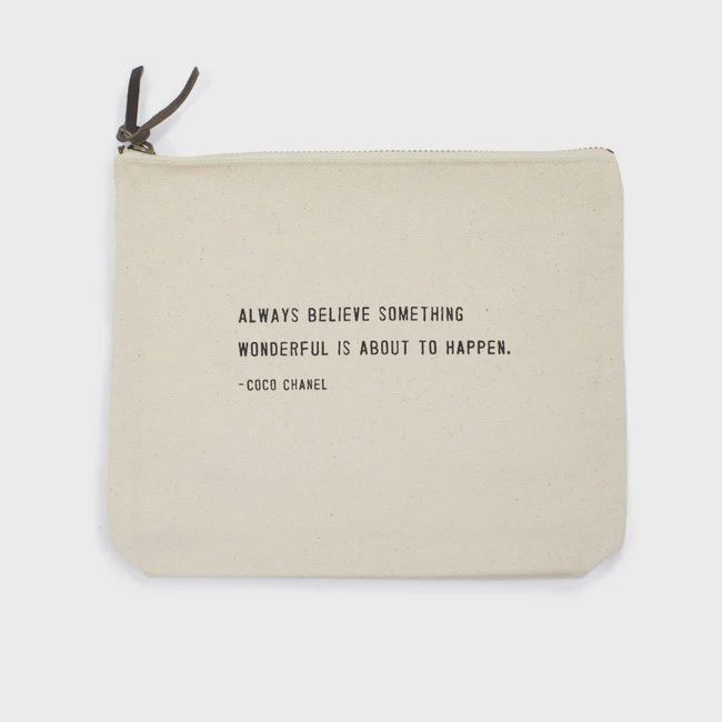 Coco Chanel Canvas Zip Bag