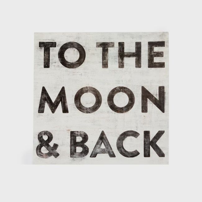 12"x12" To The Moon &amp; Back Poster