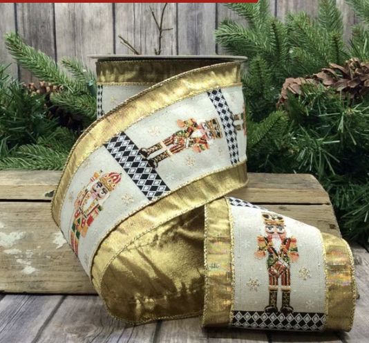 nutcracker metallic border, gold
