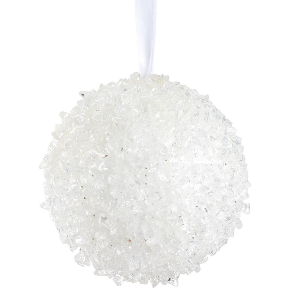 4"ICED BALL ORNAMENT
