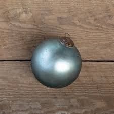 Antique Matte Blue Kyanite Glass Ball Ornament