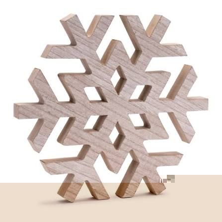 9"Wooden Snowflake