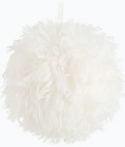 5"Fur Ball Ornament-WH