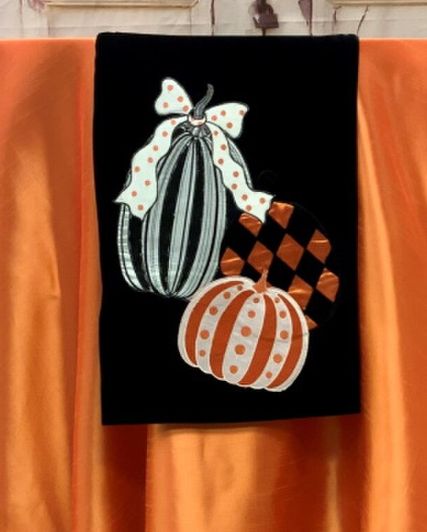 Velvet Emb. Pumpkin Table Runner