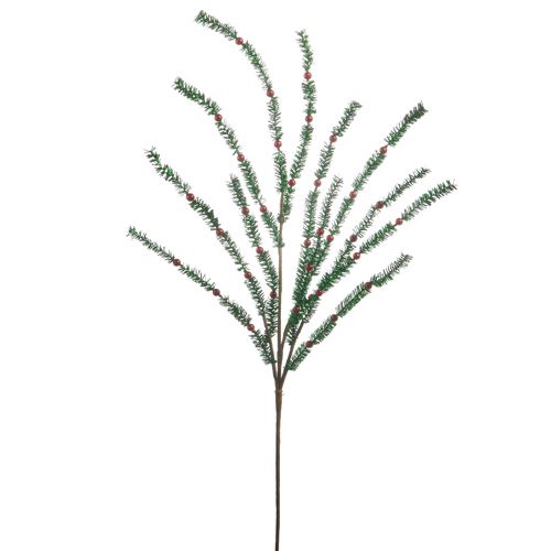 Green Pine and Red Berry Spray