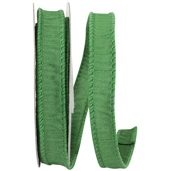 Dupioni Wired Ribbon, Emerald