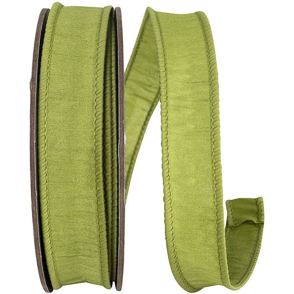 Dupioni Wired Ribbon Green Grass