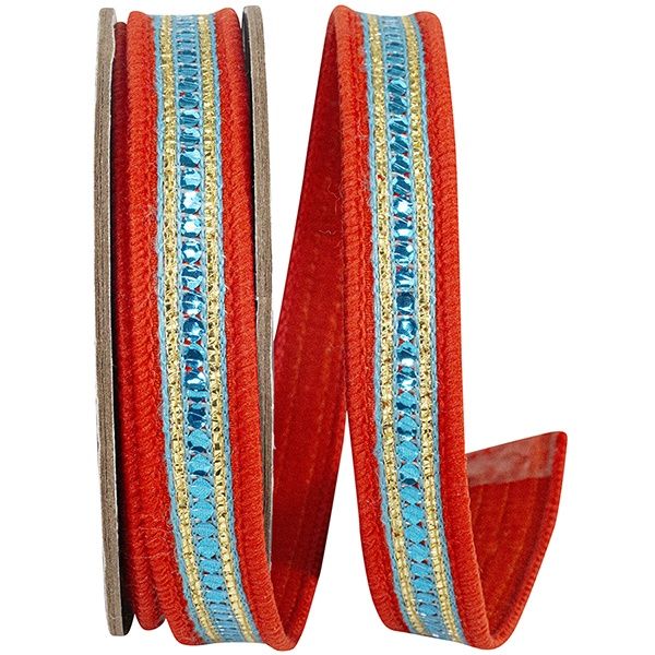 Sequin Striped Dupioni Wired Ribbon