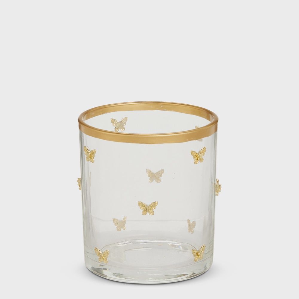 3.5" Gold Butterfly Container