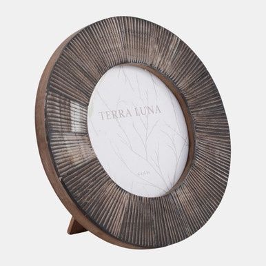 4x4" Etched Round Photo Frame