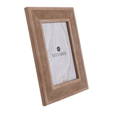 4x6" Tan Suede Photo Frame
