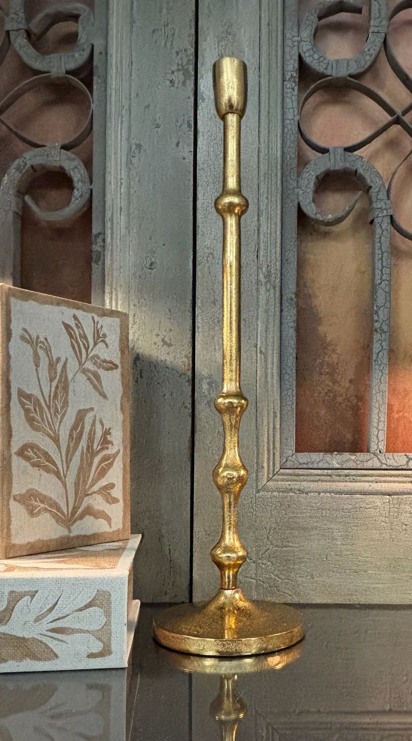 Gwen Golden Candlestick 19"H