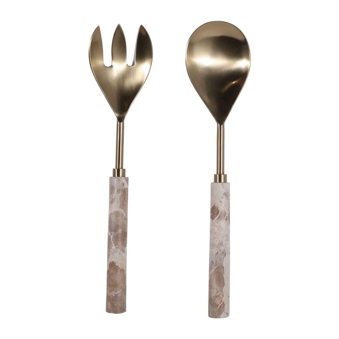 Seville Beige Marble Salad Set