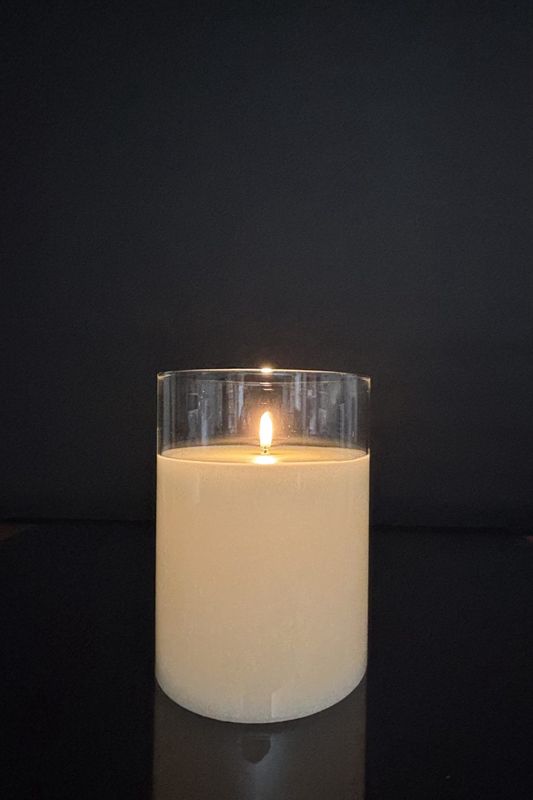 RAD. PILLAR CANDLE  IVORY 5.75x7