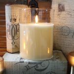 RAD. PILLAR CANDLE,  IVORY 3.5x5"