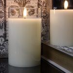 RAD. PILLAR CANDLE,  IVORY 3.5x6"
